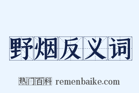 野烟反义词是什么意思的图片